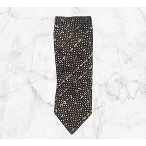 EMILIO PUCCI 100% Silk Tie Men's 58.5" x 3.75" Brown Luxury Necktie from Italy
